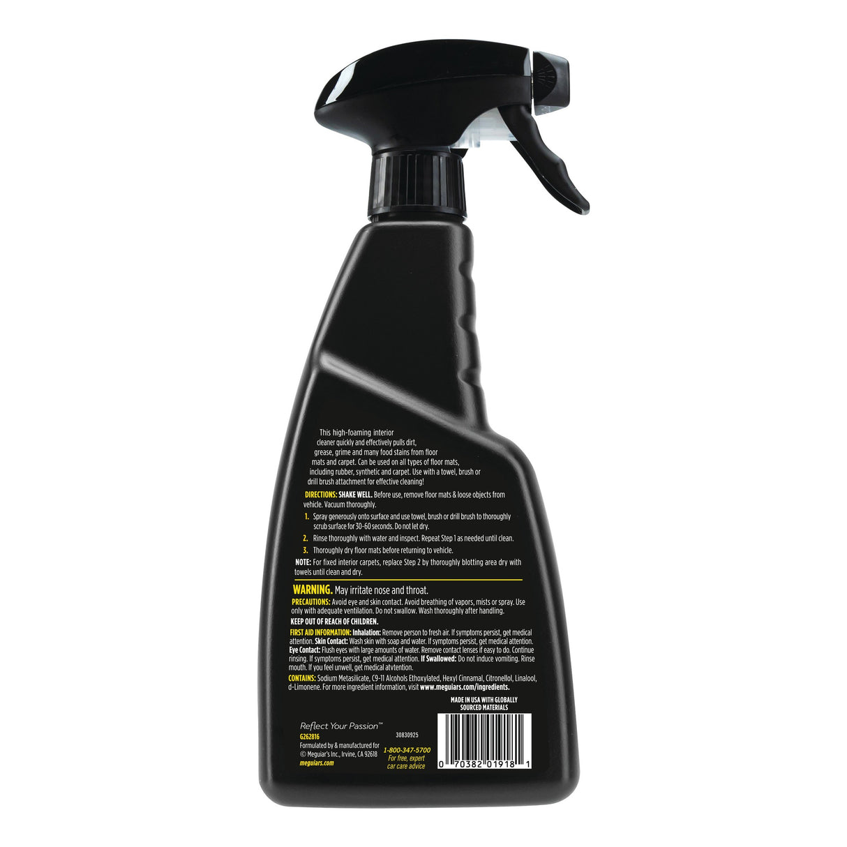 Meguiars FOAMING FLOORMAT and Carpet Cleaner Fußmatten- und Teppichreiniger 16 oz (473 ml)