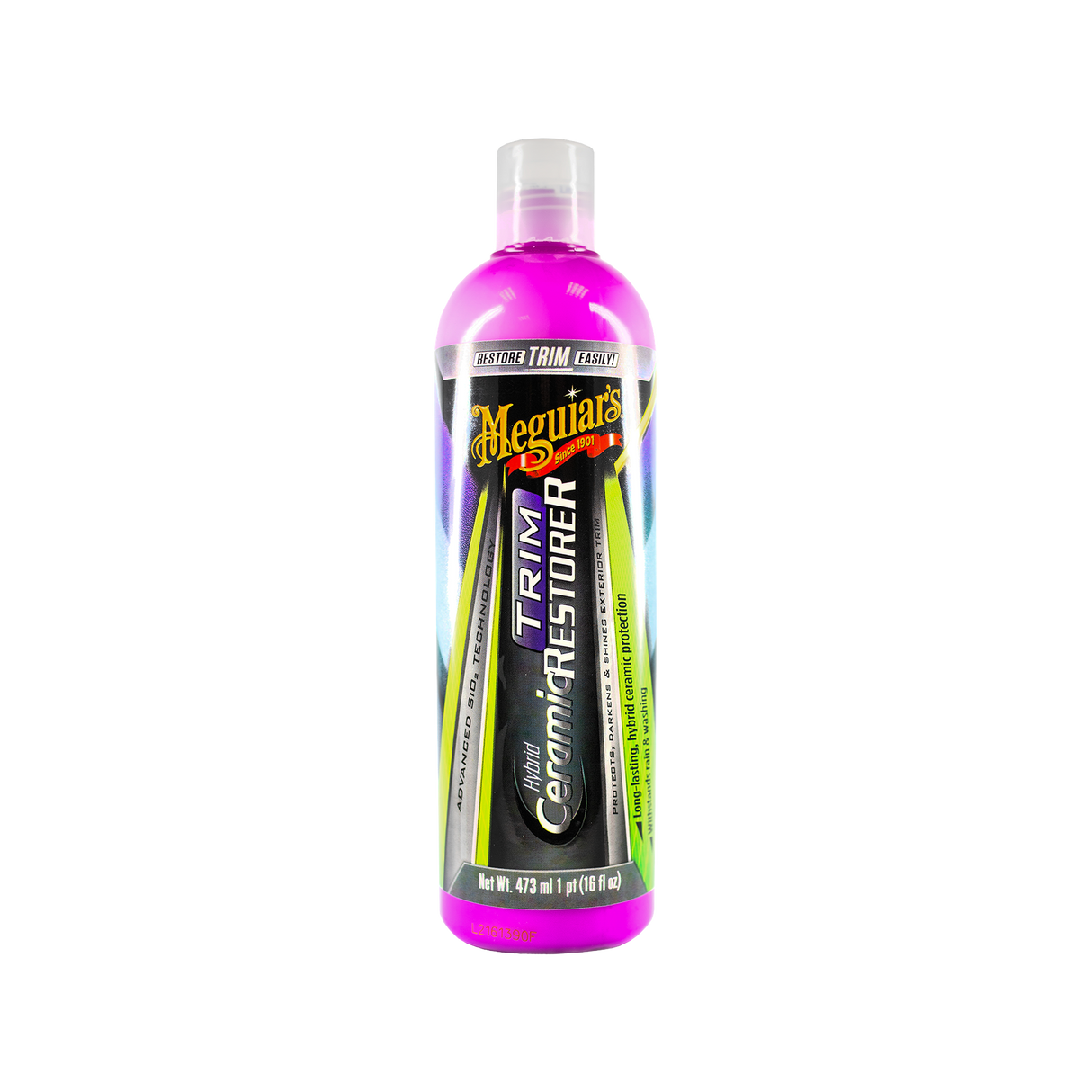 Meguiar's Hybrid Ceramic Trim Restorer: SiO2-Formel für ausgeblichenen Kunststoff & Gummi — stellt sattes Schwarz wieder her und schützt dauerhaft.