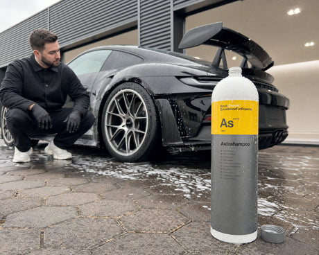 Detailing1 hero: shampoo auto — lavare la vernice senza swirl (desktop)