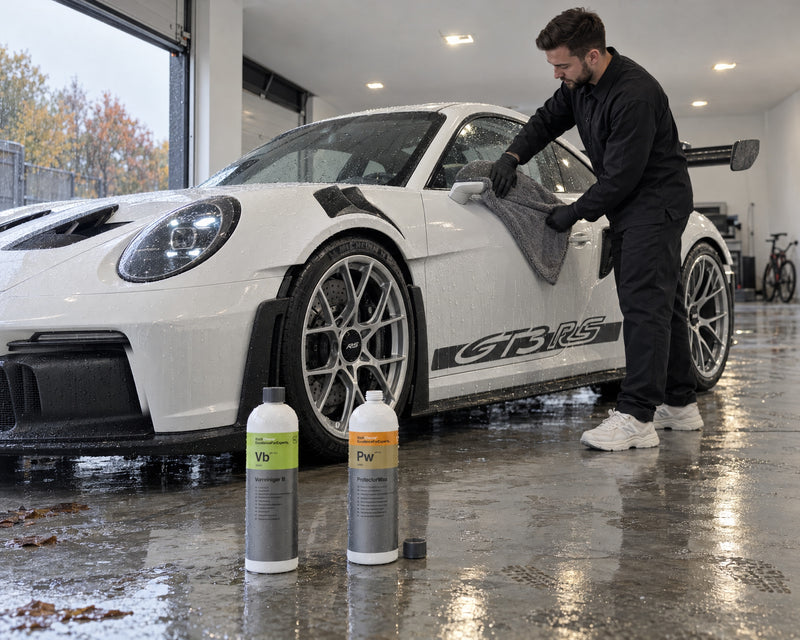 Detailing1 Spotlight: lavaggio d'autunno con Koch-Chemie Vb e Pw, panno THE COLLECTION Aqua su una Porsche 911 GT3 RS