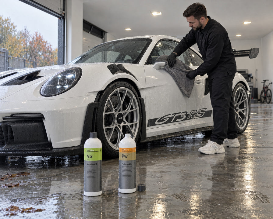 Detailing1 Spotlight: lavaggio d'autunno con Koch-Chemie Vb e Pw, panno THE COLLECTION Aqua su una Porsche 911 GT3 RS