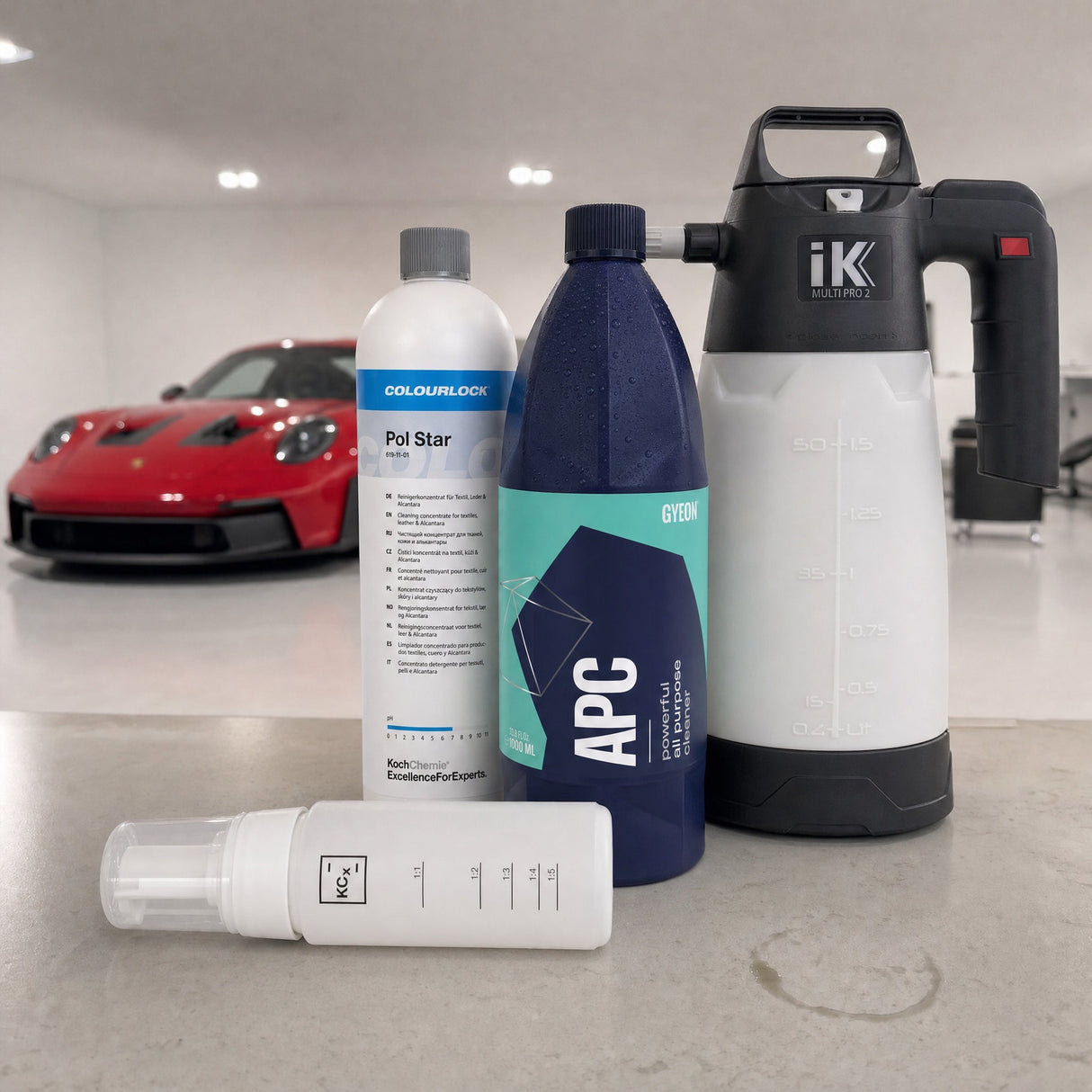 Detailing1 Auto-Reinigungsset "Innenraum" — GYEON Q²M APC 1 Liter + COLOURLOCK „Pol Star“ 1 Liter + Foamer Bottle + iK Spraye
