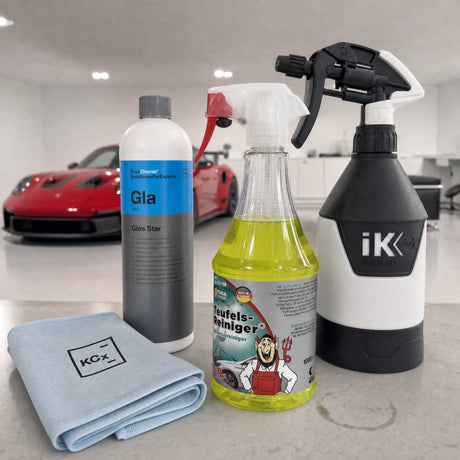 Detailing1 Auto-Reinigungsset "Innenraum" — TUGA Chemie Teufels-Reiniger® 1 Liter + Koch-Chemie Glas Star „Gla“ 1 Liter + Pro